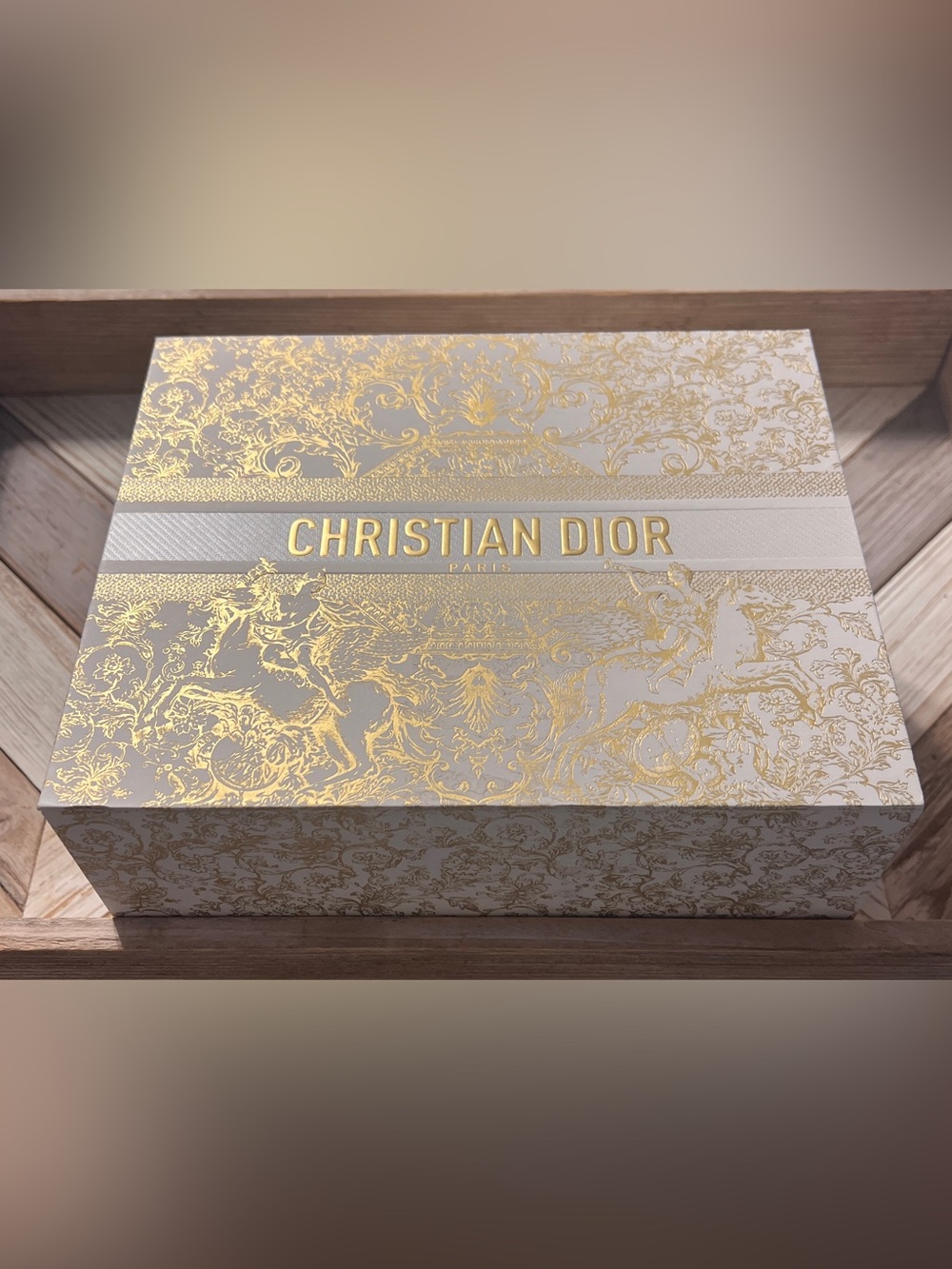 Dior White and Gold Decorative Box